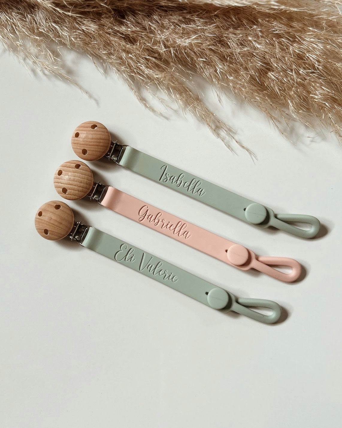 Personalised Silicone Pacifier Clips